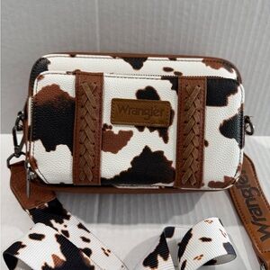 Wrangler Cow Print Crossbody Purse
